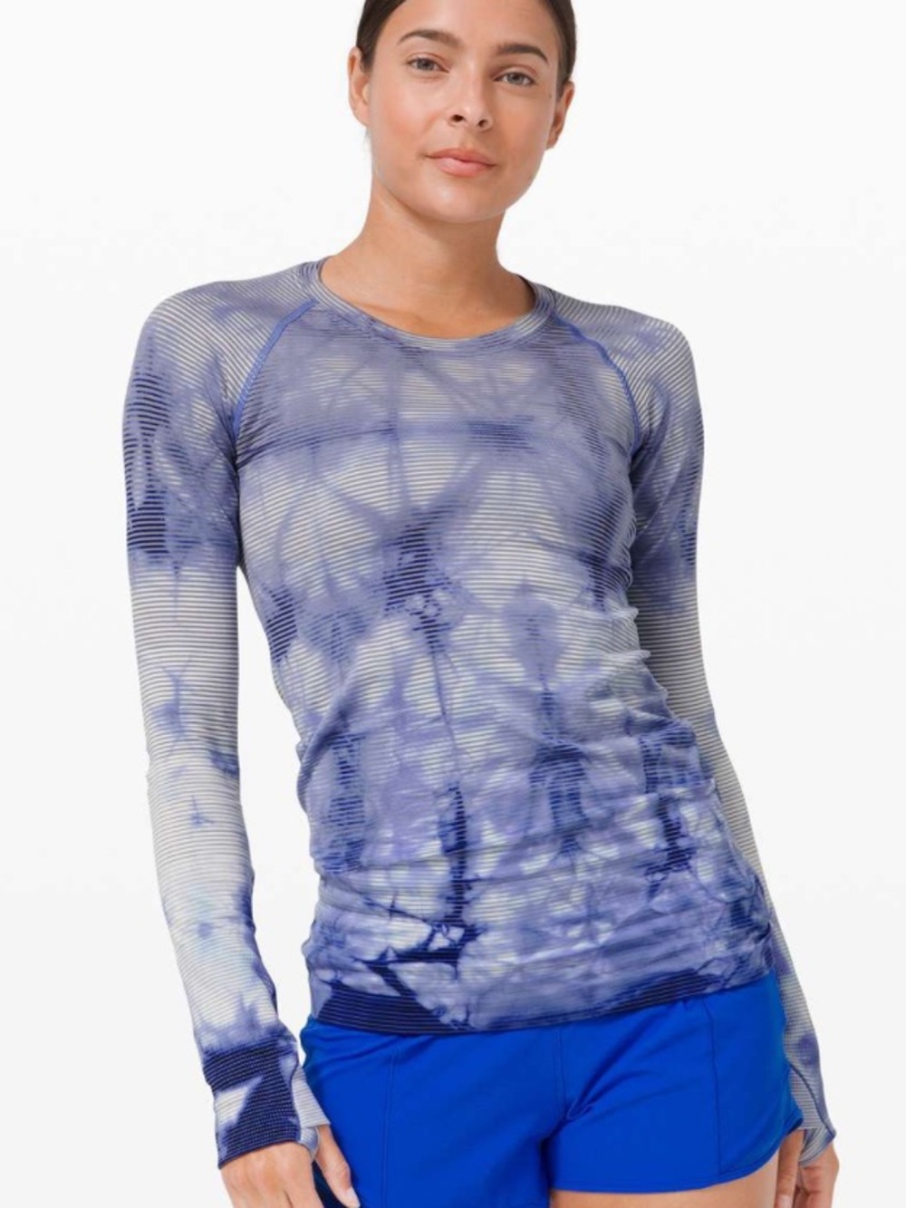 Lululemon Swiftly Tech Long Sleeve 2.0 *Wash in Shibori Stripe Midnight Orchid
